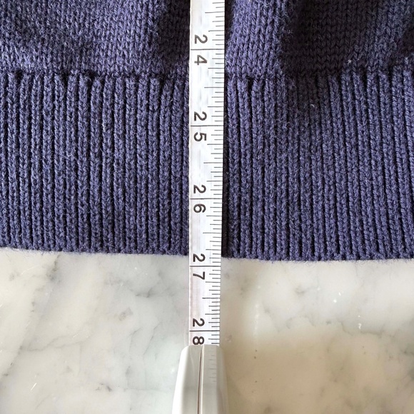 GAP Men’s Cotton Crewneck Sweater Large Navy Blue Long Sleeve Knit Pullover - Picture 7 of 8